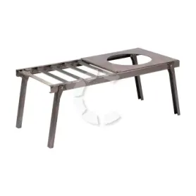 Решетка костровая усиленная 66*30*26 см с подставкой под казан в чехле, Следопыт