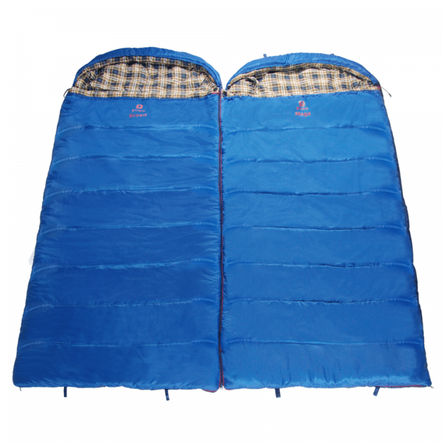 Спальный мешок Duvet Левый, серый/синий, Btrace