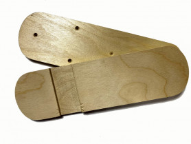 Лыжи РЫБАЦКИЕ, дерево, длина 125 см, ширина 110 мм 1