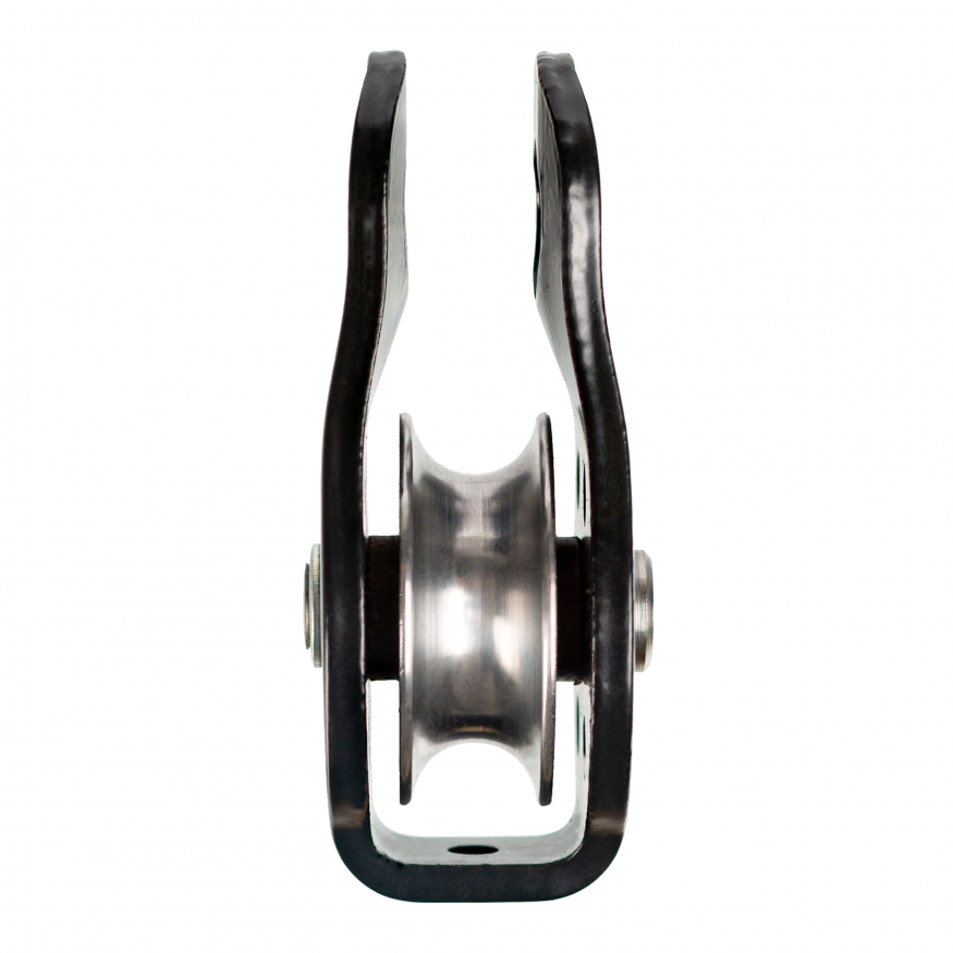 Блок-ролик стальной с фиксированными щечками с подшипником