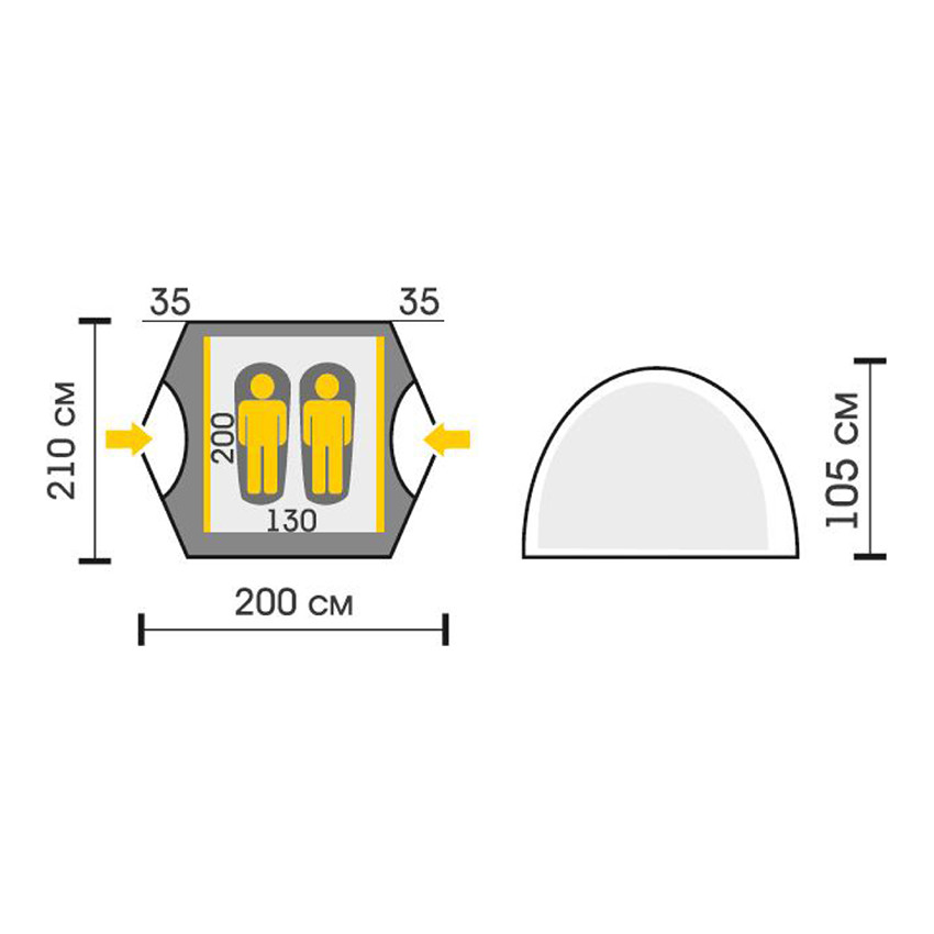 Палатка Talberg GAZA 2-местная 
