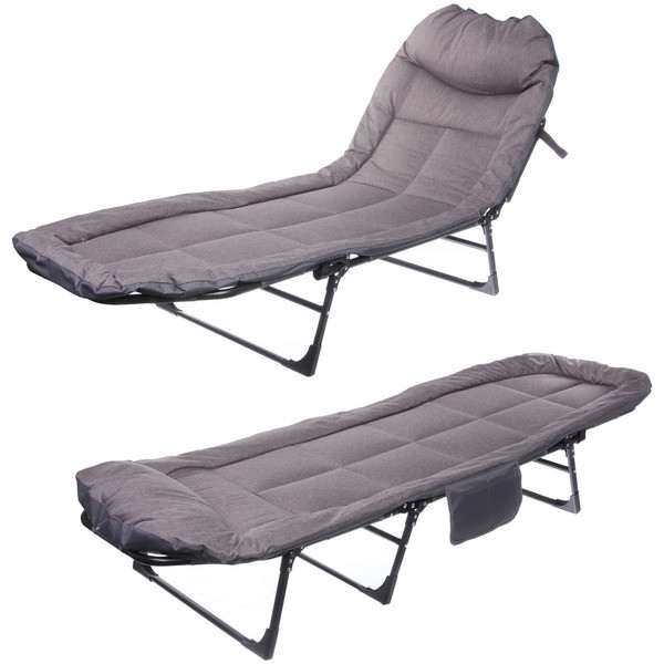 Раскладушка кемпинговая складная 195*64*30 см, серый