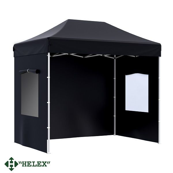 Тент-шатер Helex 24322, (раскладывается гармошкой) 3х2х3м полиэстер, черный 