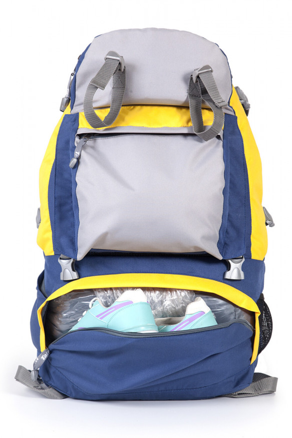 Рюкзак туристический Кайтур 2, синий-желтый, 65 л, ТАЙФ