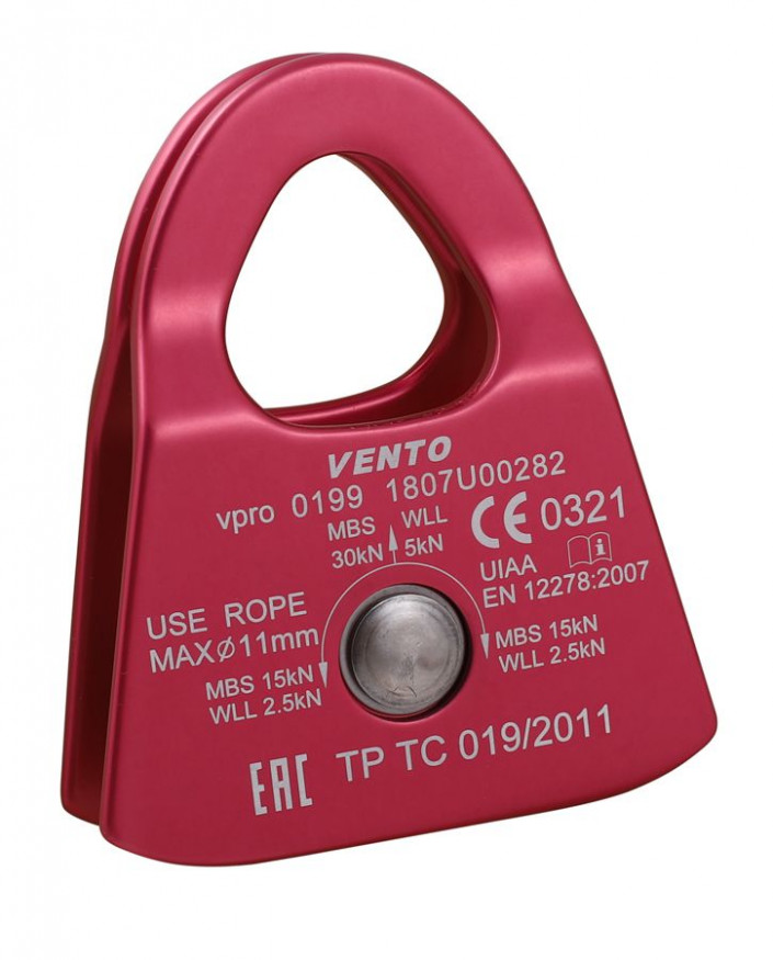 Блок-ролик одинарный Соло дюраль, с подшипником, Венто