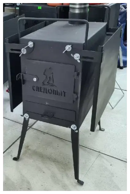 Печь походная Heavy средняя (с экранами, угловыми трубами, грибком), сталь 2 мм, Следопыт